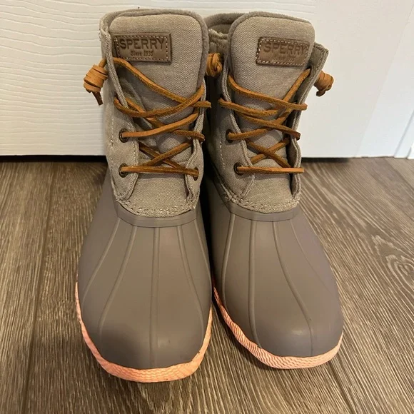 Sperry Women's Winter Boots - Tan and Pink - Picture 2 of 7